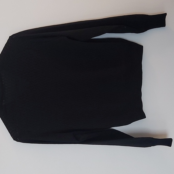 Givenchy Sport Eyelet Knit V Neck Sweater Ribbed Knit Cuffs Vintage Size 42 - Picture 2 of 6